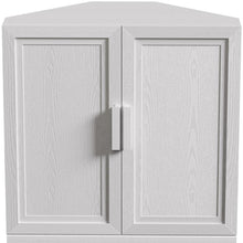 Load image into Gallery viewer, Wood Corner Accent Cabinet - White
