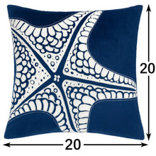 Load image into Gallery viewer, Seastar Starfish Pillow Cover - Indigo
