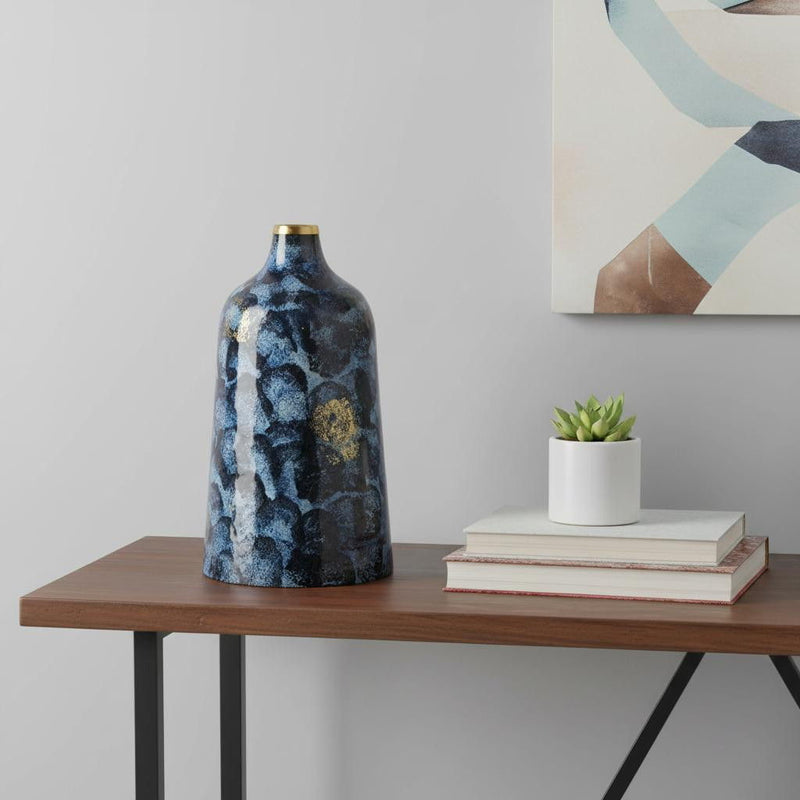 Abstract Bud Table Vase (574236) - Blue / Gold