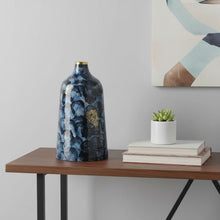 Load image into Gallery viewer, Abstract Bud Table Vase (574236) - Blue / Gold
