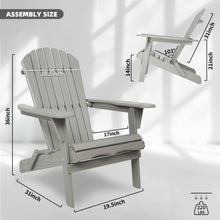 Load image into Gallery viewer, Lounge Patio Chair For Garden Outdoor Wooden Folding Adirondack Chair (Set of 2) Solid Cedar Wood Lounge Patio Chair For Garden
