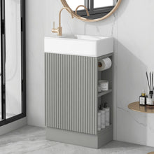 Load image into Gallery viewer, Modern Bathroom Vanity With Sink And 2 Tier Shelf
