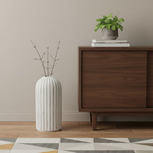 Load image into Gallery viewer, Striped Cylinder Floor Vase (608583) - Gray / White
