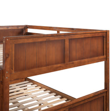 Load image into Gallery viewer, Full Over Full Bunk Bed with Twin Size Trundle, Walnut (old sku: LP000250AAL)
