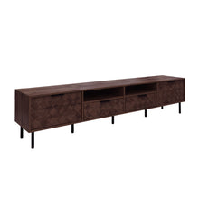 Load image into Gallery viewer, TV Stand For TVs Up To 85" With Closed Storage, Soft Closing Hinges, Living Room Entertainment Center - Walnut
