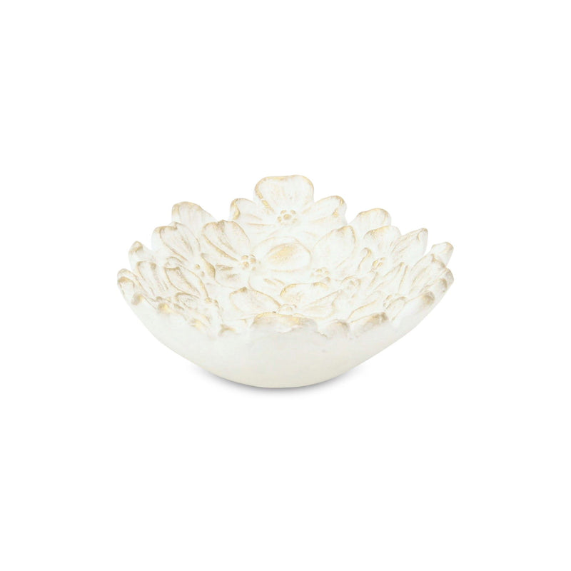 10" Cast Iron Handmade Trinket Tray - White