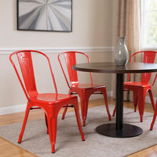 Load image into Gallery viewer, Metal Partially Open Back Dining Side Chairs (Set of 4) - Red
