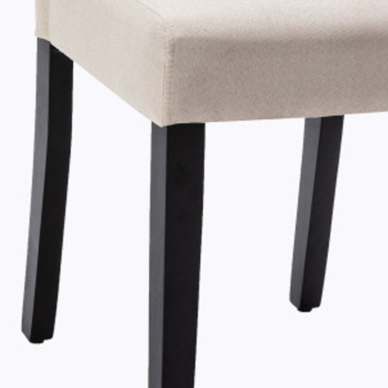 Upholstered Polyester Dining Parsons Chairs (Set of 2) - Beige