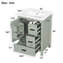 Load image into Gallery viewer, Bathroom Vanity With Sink, Soft-Close Doors, Double-Layer Shelf And 3 Drawers
