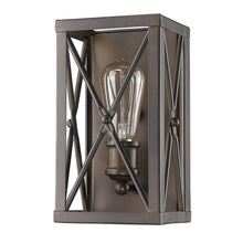 Load image into Gallery viewer, Metal Geometric Wall Light - Antique Bronze / Brown
