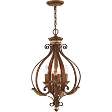 Load image into Gallery viewer, 27" Four Light Dimmable Chandelier With Shades - Bronze
