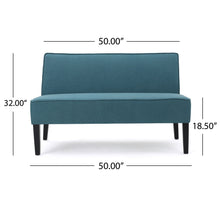 Load image into Gallery viewer, Contemporary Loveseat With Upholstered Fabric And Birch Wood Legs
