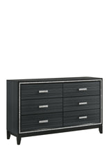 Load image into Gallery viewer, Solid Wooden Six Drawer Double Dresser - Black
