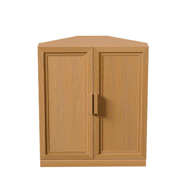 31" Wood Corner Accent Cabinet - Natural
