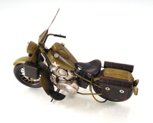 Load image into Gallery viewer, c1942 U.S. Army Motorcycle Sculpture - Green
