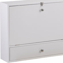 Load image into Gallery viewer, 26" White Wall Mounted Floating Desk
