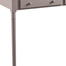 Load image into Gallery viewer, 43" Gray Solid Wood Writing Desk With Two Drawers
