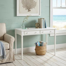 Load image into Gallery viewer, 43" White Solid Wood Writing Desk With Two Drawers
