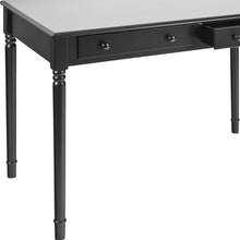 Load image into Gallery viewer, 43" Black Fir Solid Wood Writing Desk With Two Drawers
