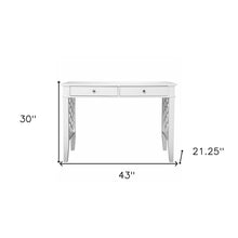 Load image into Gallery viewer, 43" White Wood With Two Drawers
