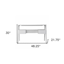 Load image into Gallery viewer, 48" White Wood With Two Drawers

