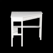Load image into Gallery viewer, 48" White Solid Wood Corner Writing Desk
