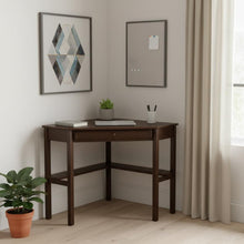 Load image into Gallery viewer, Espresso Corner Computer Desk
