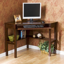 Load image into Gallery viewer, Espresso Corner Computer Desk
