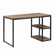 Load image into Gallery viewer, 50" Brown and Black Solid Wood Writing Desk
