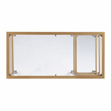 Load image into Gallery viewer, 43" Clear and Gold Glass Writing Desk
