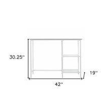 Load image into Gallery viewer, 42" Clear and White Glass and Iron
