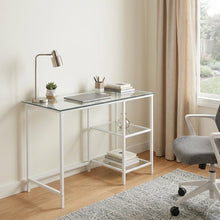 Load image into Gallery viewer, 42" Clear and White Glass and Iron
