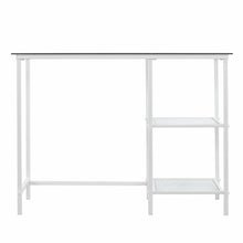 Load image into Gallery viewer, 42" Clear and White Glass and Iron

