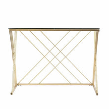 Load image into Gallery viewer, 40" Clear and Gold Glass and Iron Sled
