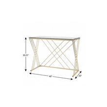 Load image into Gallery viewer, 40" Clear and Gold Glass and Iron Sled
