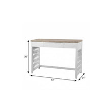 Load image into Gallery viewer, 43" Natural and White Wood
