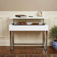Load image into Gallery viewer, 48" Adjustable White Standing Desk Converter
