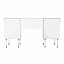 Load image into Gallery viewer, 55" White Writing Desk With Four Drawers

