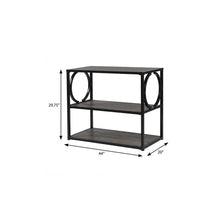 Load image into Gallery viewer, 44" Gray and Black Wood Pedestal
