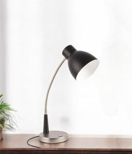 Load image into Gallery viewer, Black Matte and Silver LED Adjustable Desk Lamp
