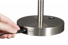 Load image into Gallery viewer, Brushed Silver LED Adjustable Desk Lamp
