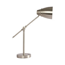 Load image into Gallery viewer, Brushed Silver LED Adjustable Desk Lamp
