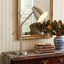 Load image into Gallery viewer, Brushed Silver LED Adjustable Desk Lamp
