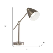 Load image into Gallery viewer, Brushed Silver LED Adjustable Desk Lamp
