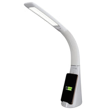 Load image into Gallery viewer, Contemporary White Sanitizing and Charging LED Desk Lamp
