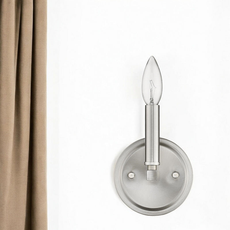 One Light Wall Sconce - Silver