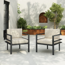 Load image into Gallery viewer, Modern Outdoor Lounge Chair With Aluminum Frame And Weather Resistant Cushions
