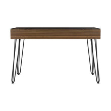 Load image into Gallery viewer, 47" Brown and Black Computer Desk
