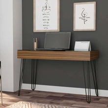 Load image into Gallery viewer, 47" Brown and Black Computer Desk
