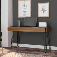 Load image into Gallery viewer, 47" Brown and Black Computer Desk
